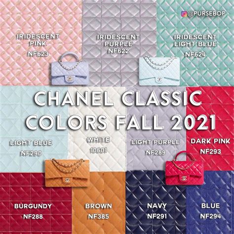 chanel bag color code|Chanel bag colors.